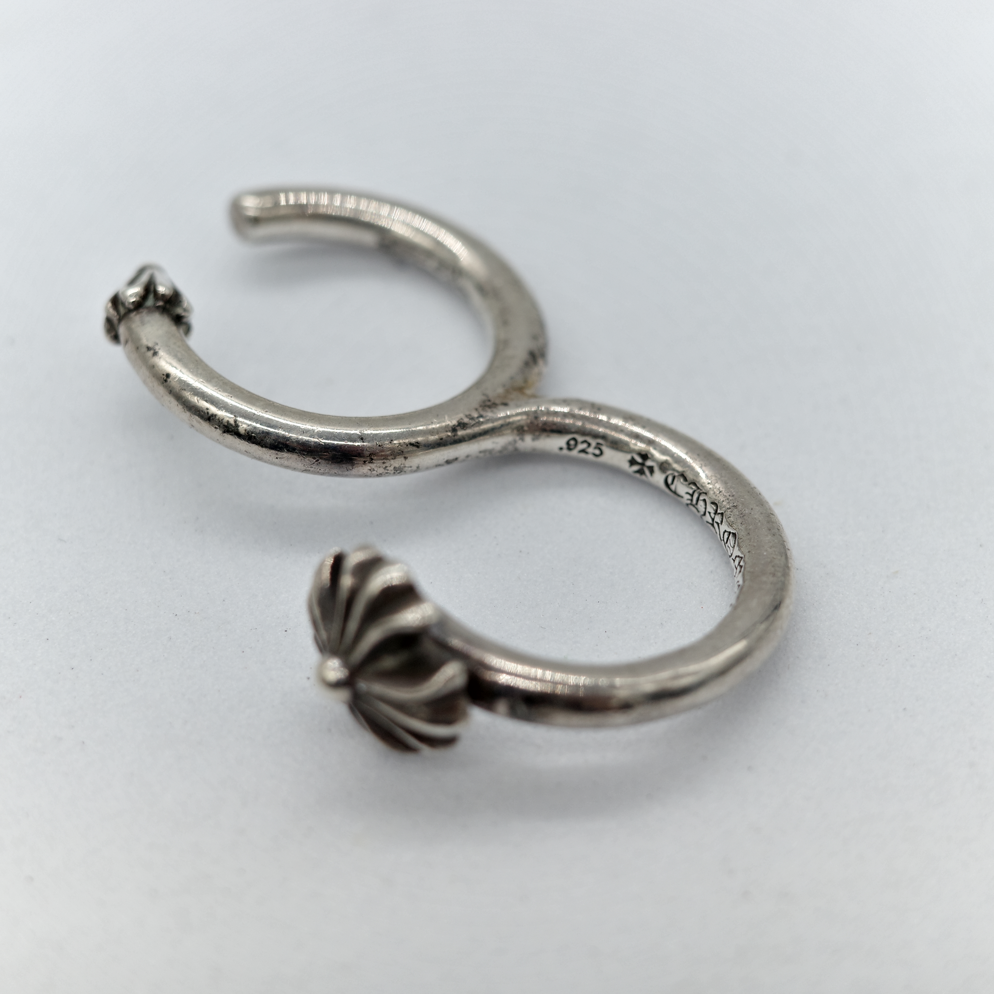 Chrome Hearts 克羅心 925純銀 CH Plus Double Ring-7