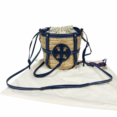 TORY BURCH 草編 斜揹袋