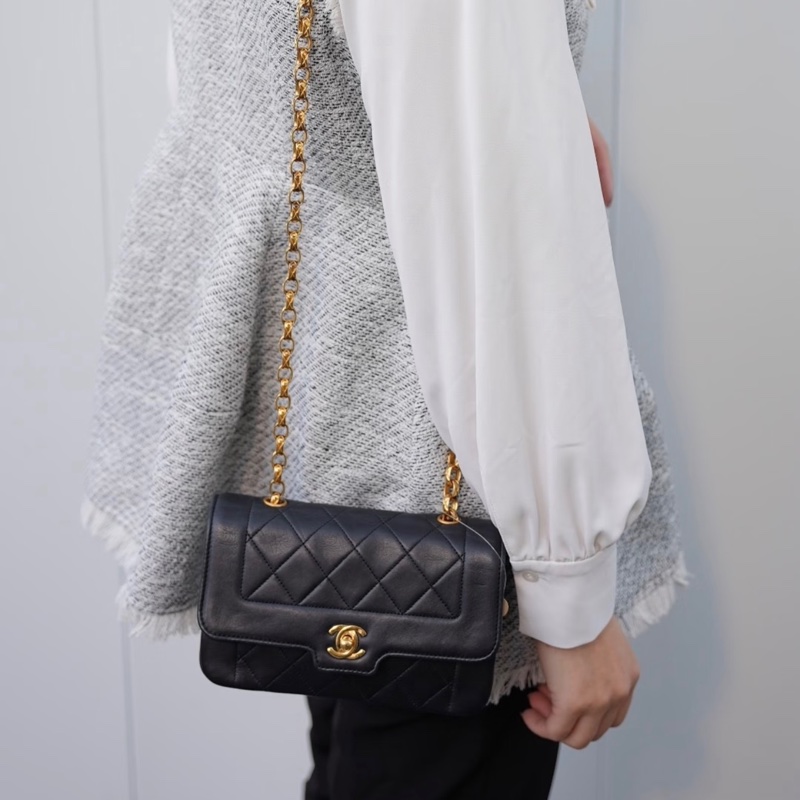 「JL精品代購」9新 Chanel 香奈兒 mini 戴妃包-1