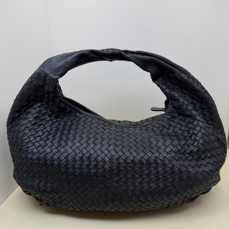 BV 葆蝶家 黑色 baby blue大號編織 和尚包單肩腋下包 底50cm-0