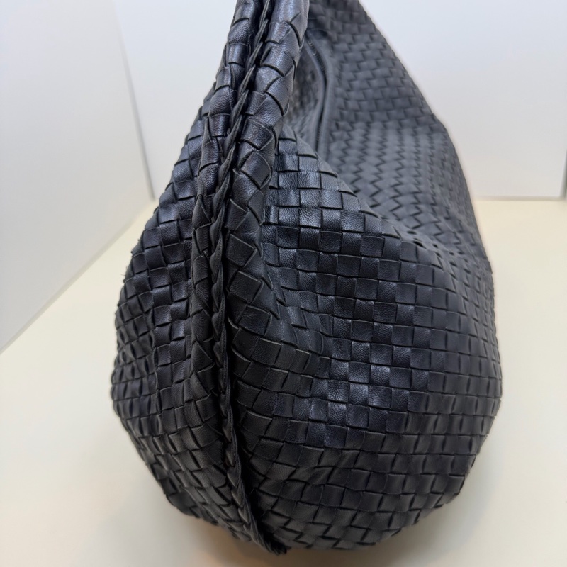 BV 葆蝶家 黑色 baby blue大號編織 和尚包單肩腋下包 底50cm-3