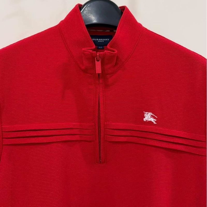 BURBERRY GOLF 經典格紋滾邊立領上衣-7