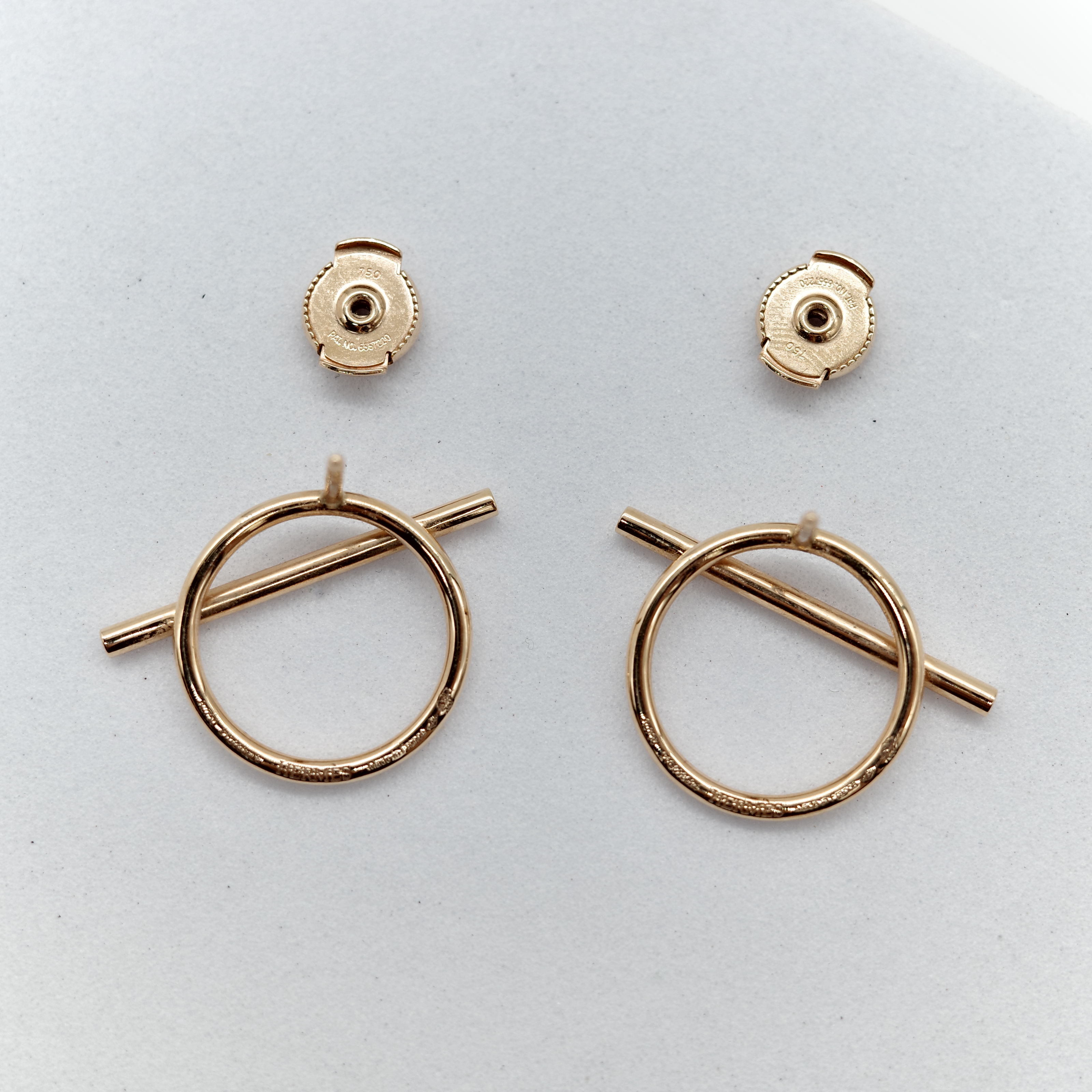 Hermès 愛馬仕 small Loop 18K 耳環-1