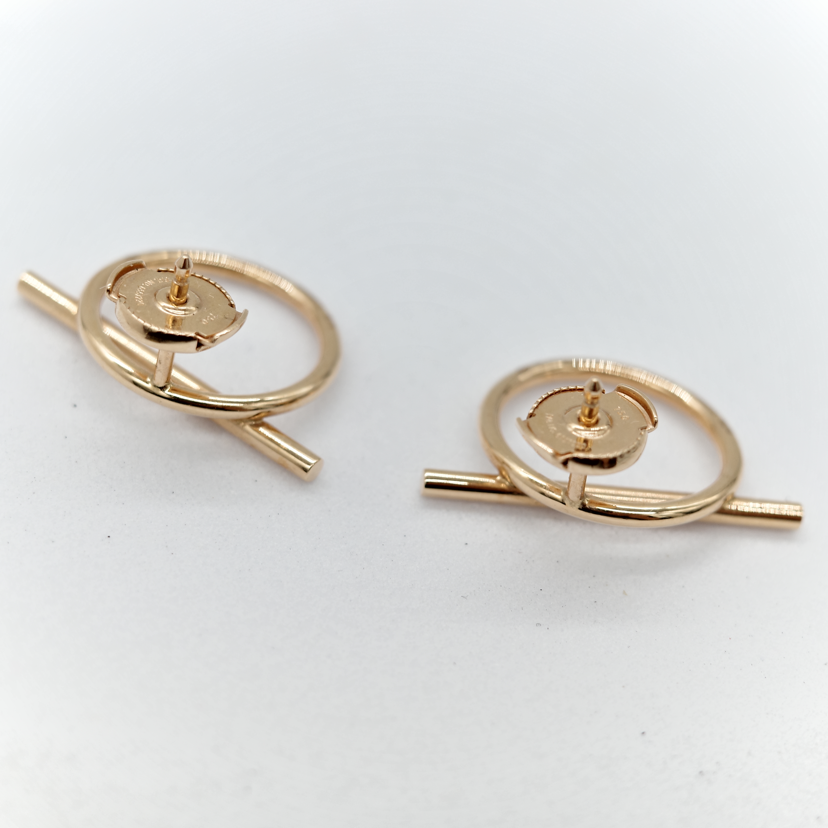 Hermès 愛馬仕 small Loop 18K 耳環-2