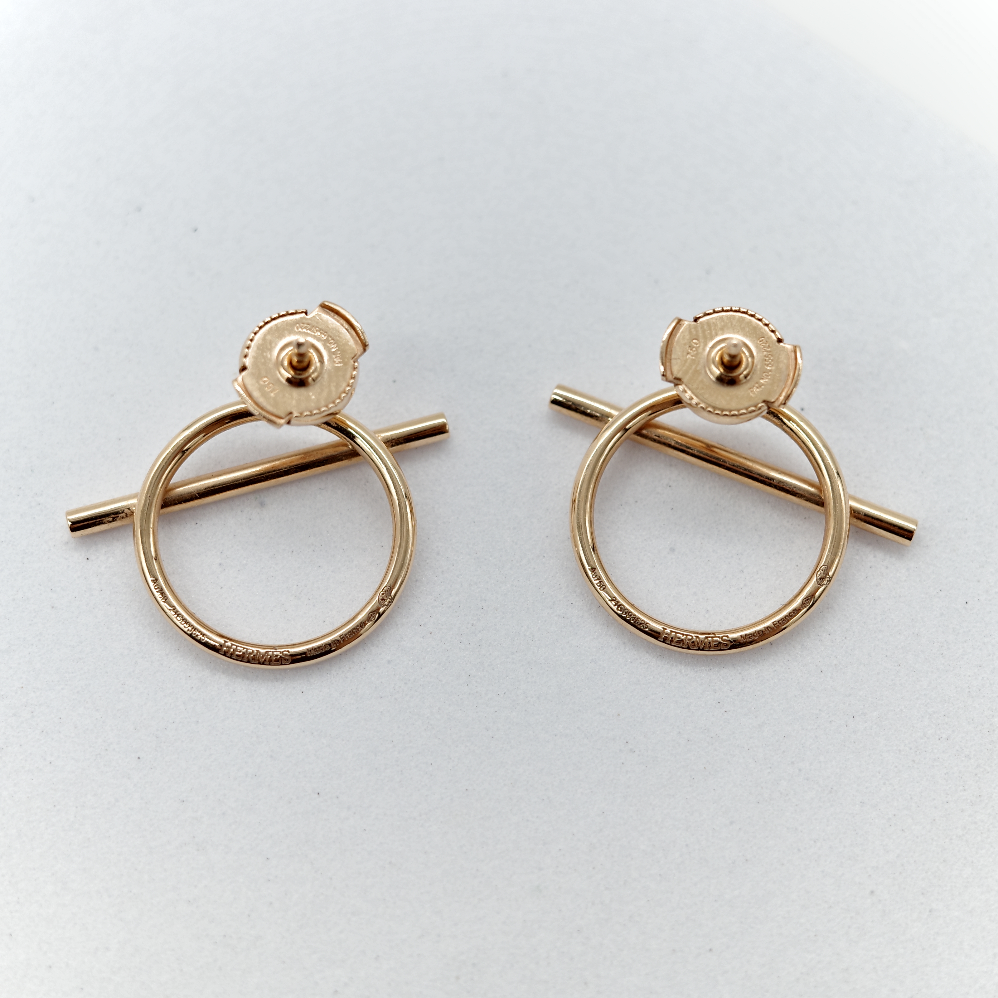 Hermès 愛馬仕 small Loop 18K 耳環-3
