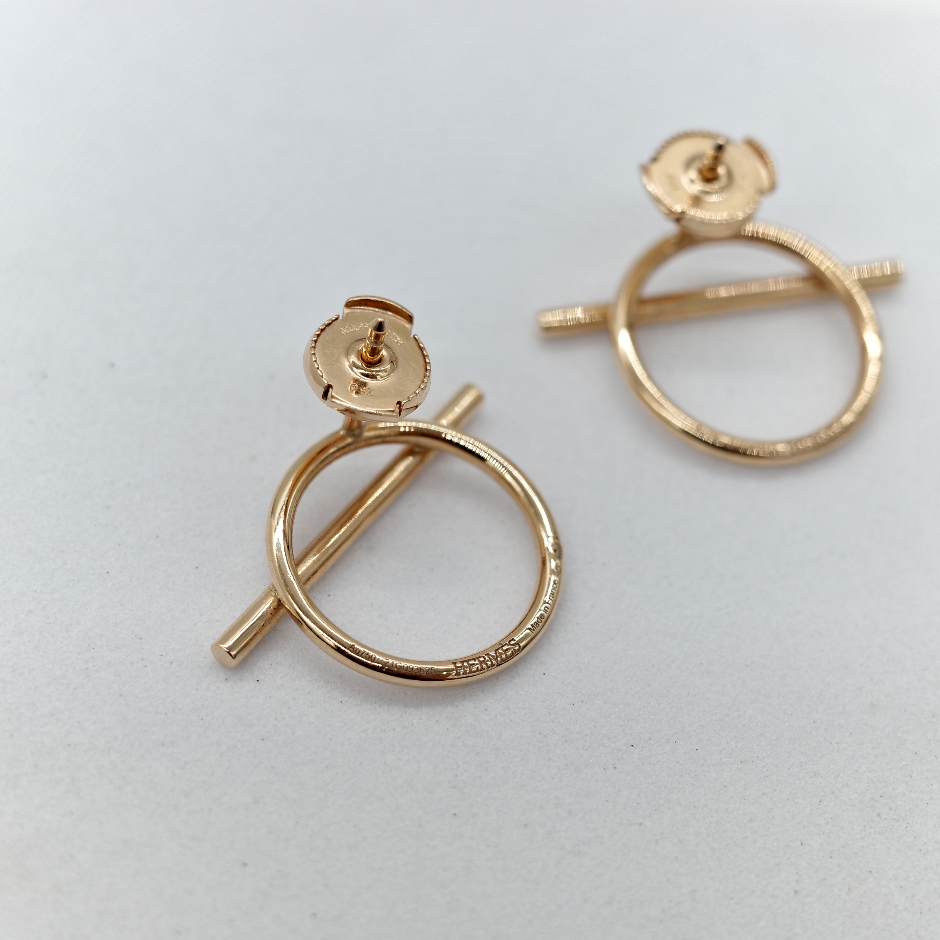Hermès 愛馬仕 small Loop 18K 耳環-4