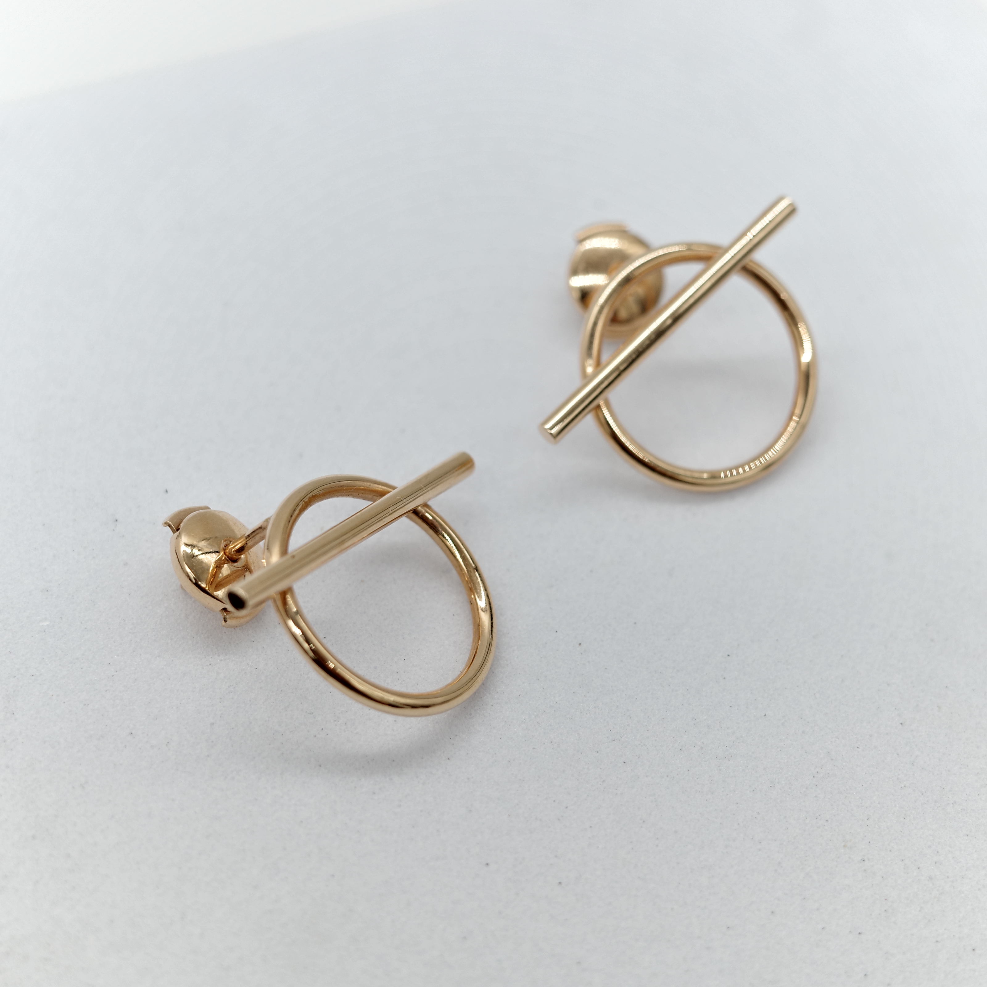 Hermès 愛馬仕 small Loop 18K 耳環-6