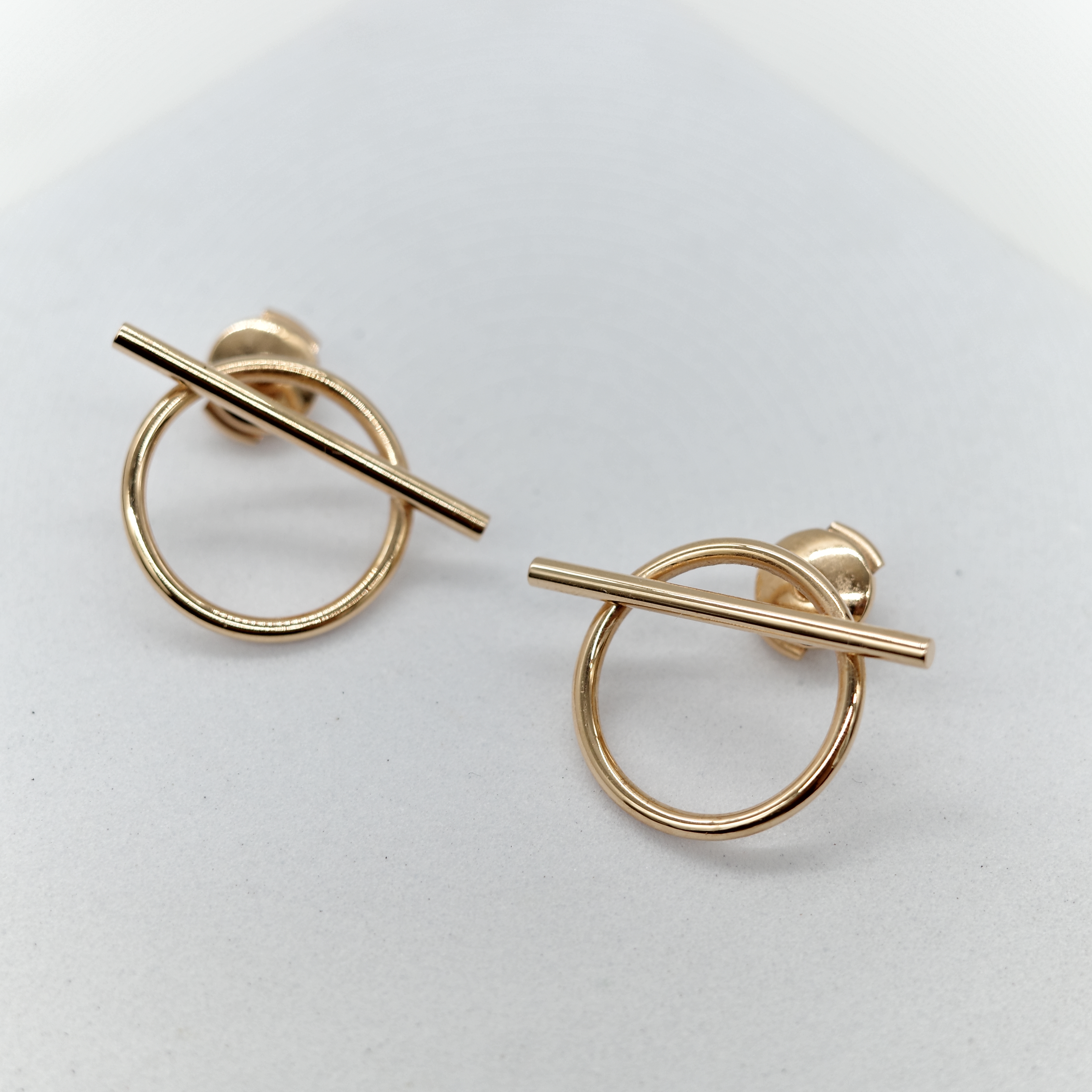 Hermès 愛馬仕 small Loop 18K 耳環-7