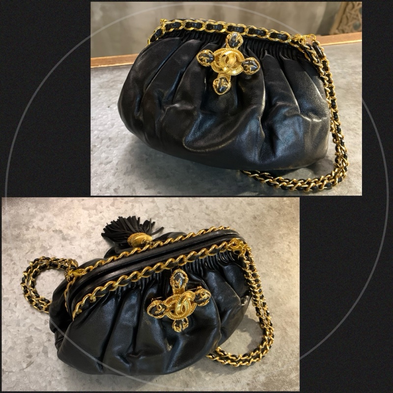 95A 1995 Chanel Vintage CC Logo Cross Black Pearl Brooch Pin 24K Gold Plated 十字黑珍珠香奈兒標誌心口針-5