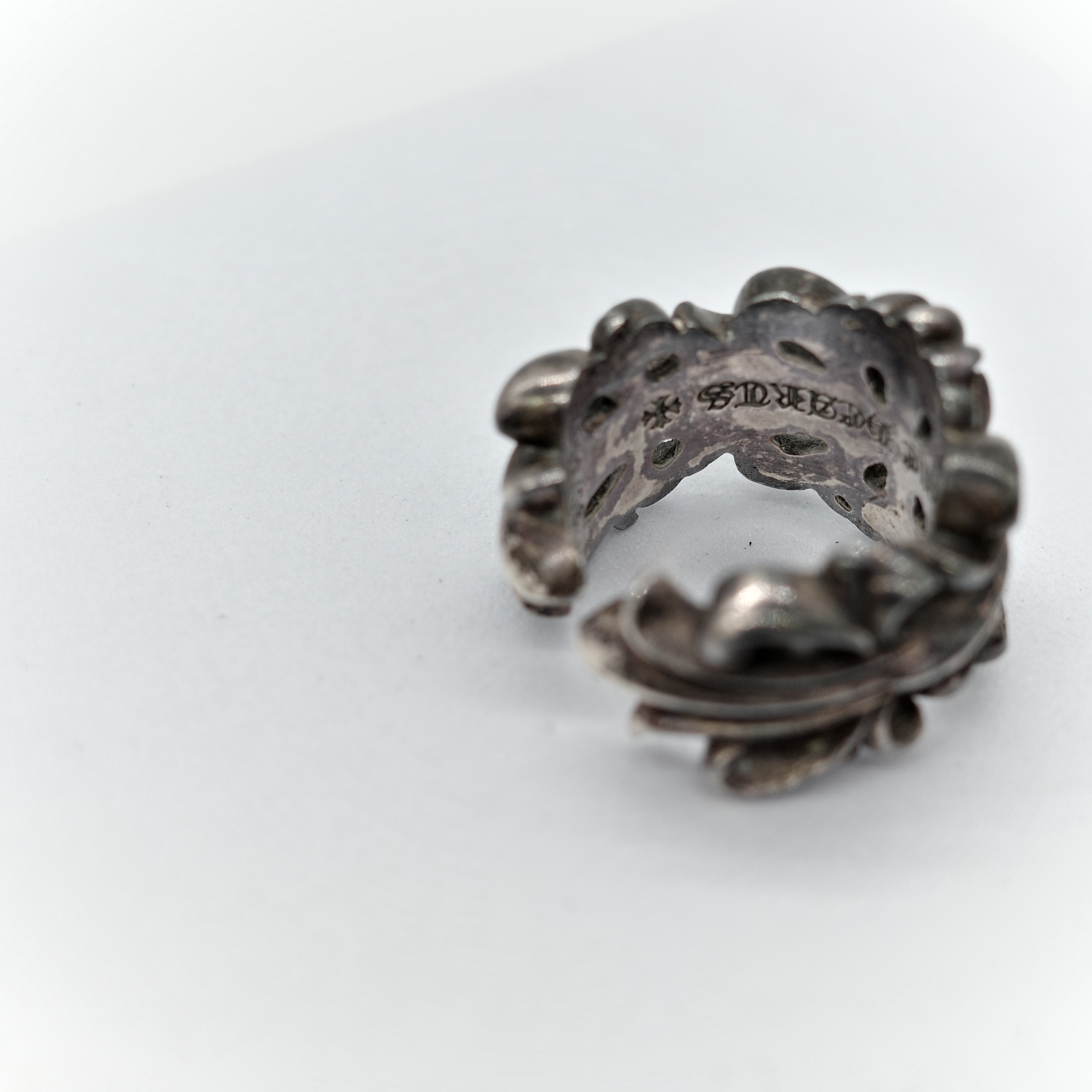 Chrome Hearts 克羅心 925純銀 鳶尾花 十字 戒指-6