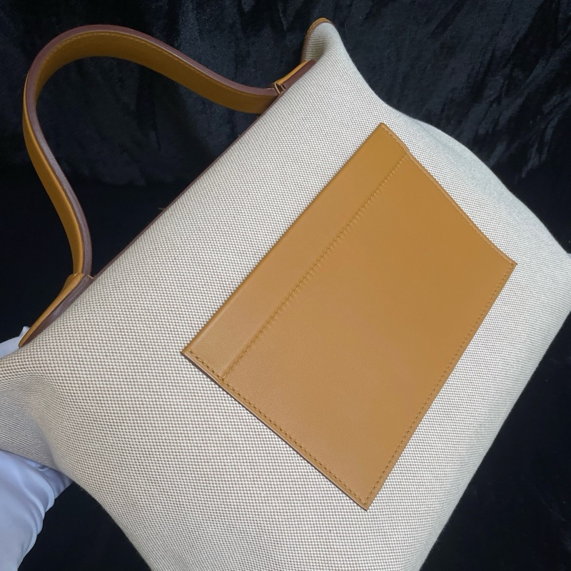99新✨HERMES /愛馬仕2424金棕配色手拎包手提包Z刻21年💛正品保障-6