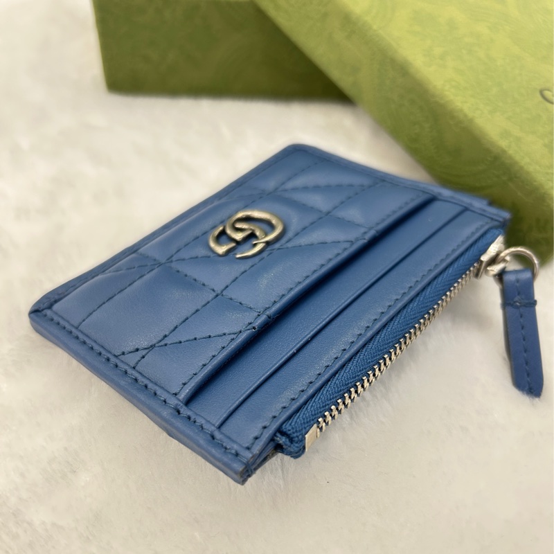 GUCCI 627064 GG Marmont 絎縫零錢鑰匙卡包(近新閒置)-2