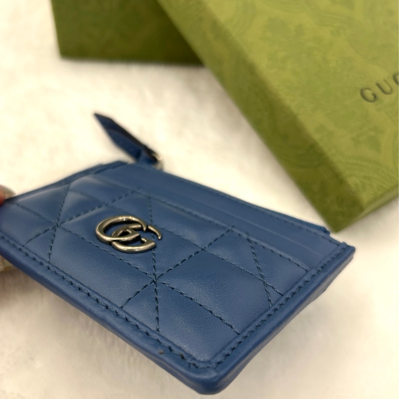 GUCCI 627064 GG Marmont 絎縫零錢鑰匙卡包(近新閒置)-3