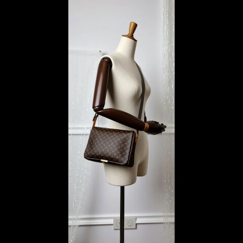 【經典絕版】LV Louis Vuitton M45257 原花掀蓋斜背包/公事包-附原廠盒
