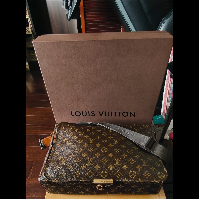 【經典絕版】LV Louis Vuitton M45257 原花掀蓋斜背包/公事包-附原廠盒-1