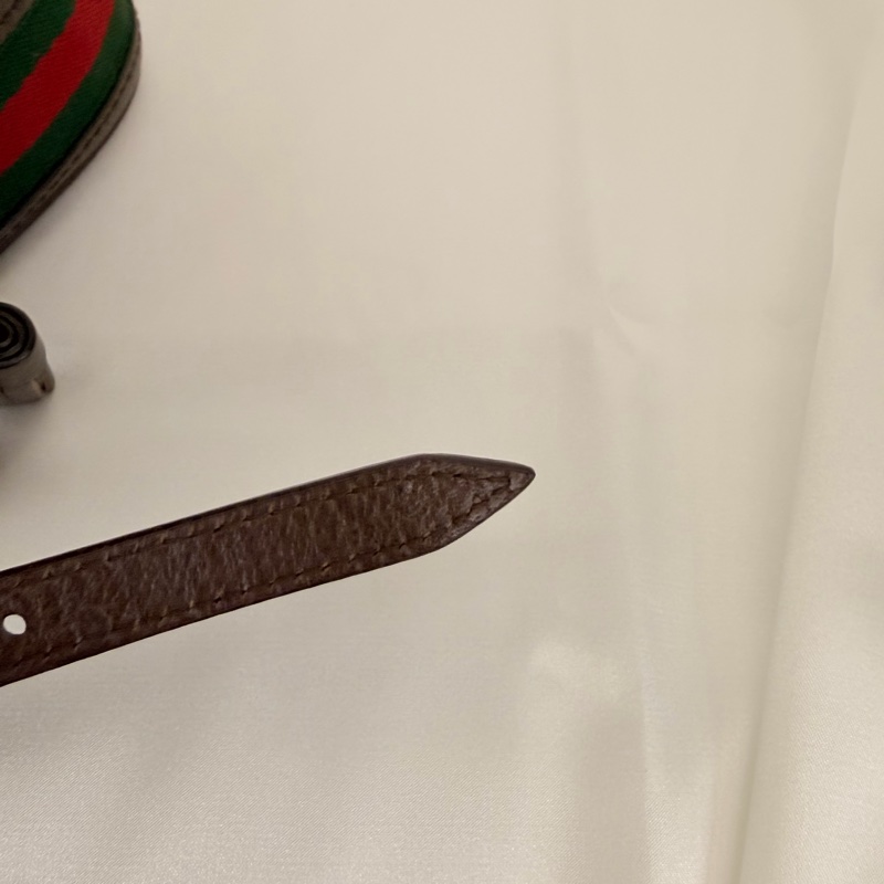 Gucci pvc咖牛皮ophidia小水桶包-40