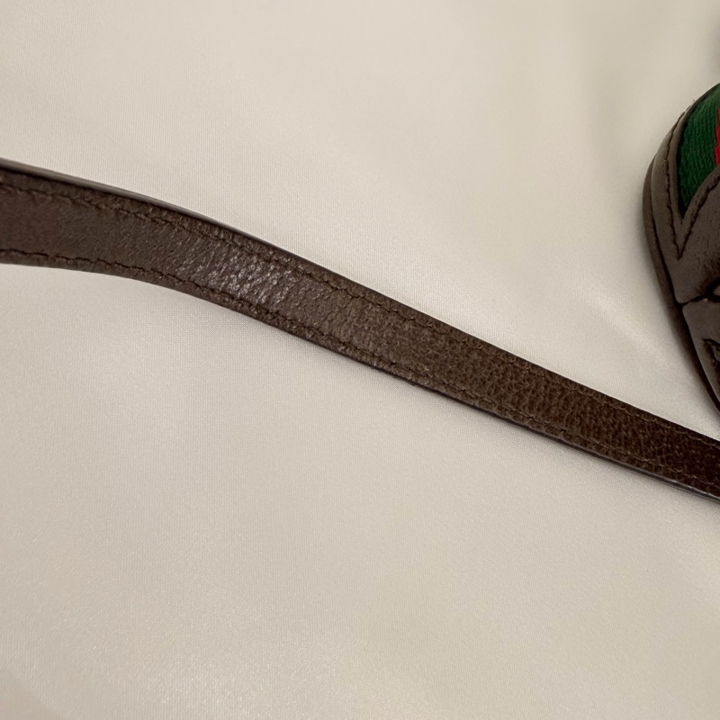 Gucci pvc咖牛皮ophidia小水桶包-45