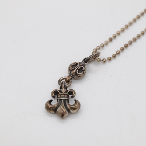 Chrome Hearts 克羅心 925銀 球型鍊 鳶尾花 項鍊