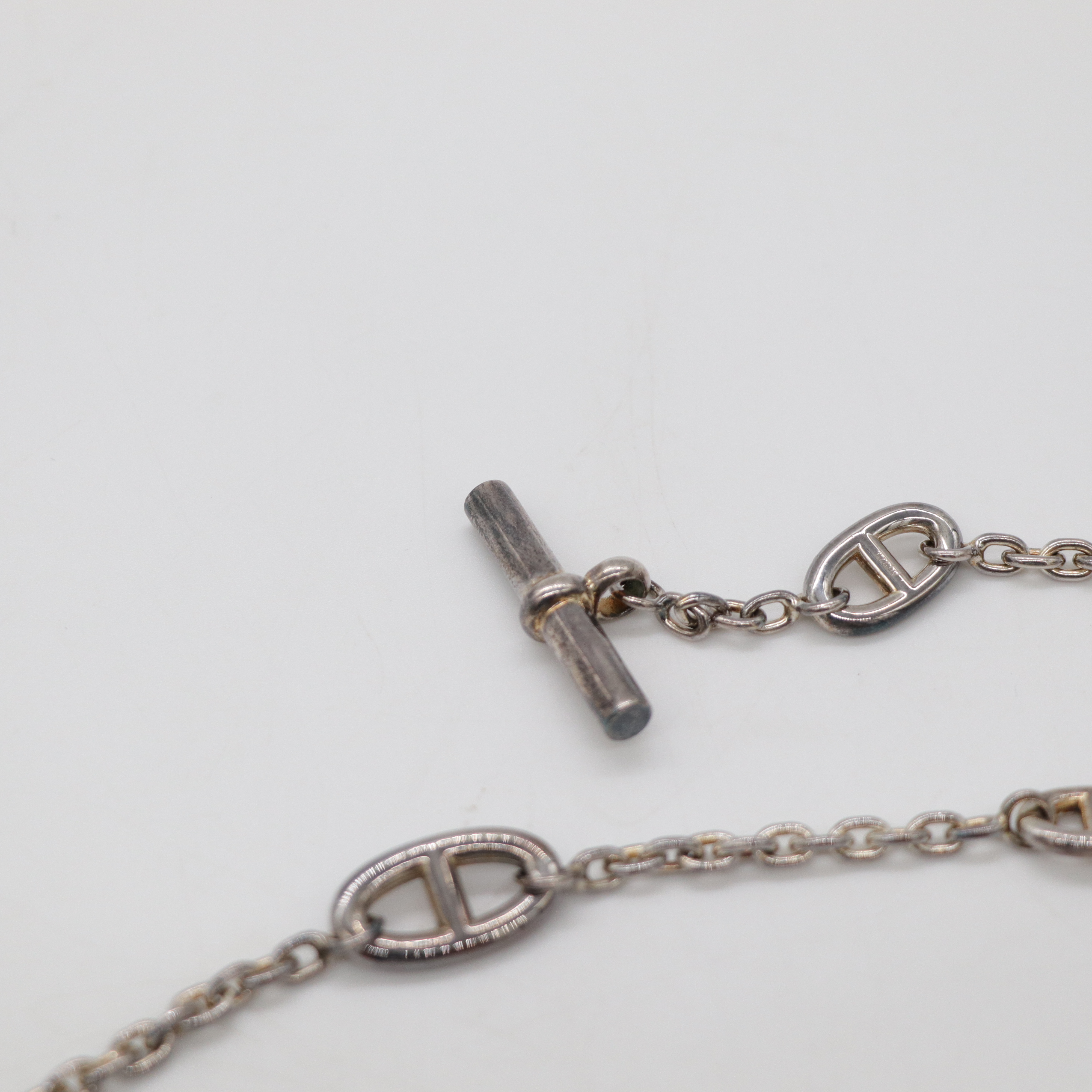 Hermès 愛馬仕18K 白金 Farandole 豬鼻子 項鍊 長項鍊-1