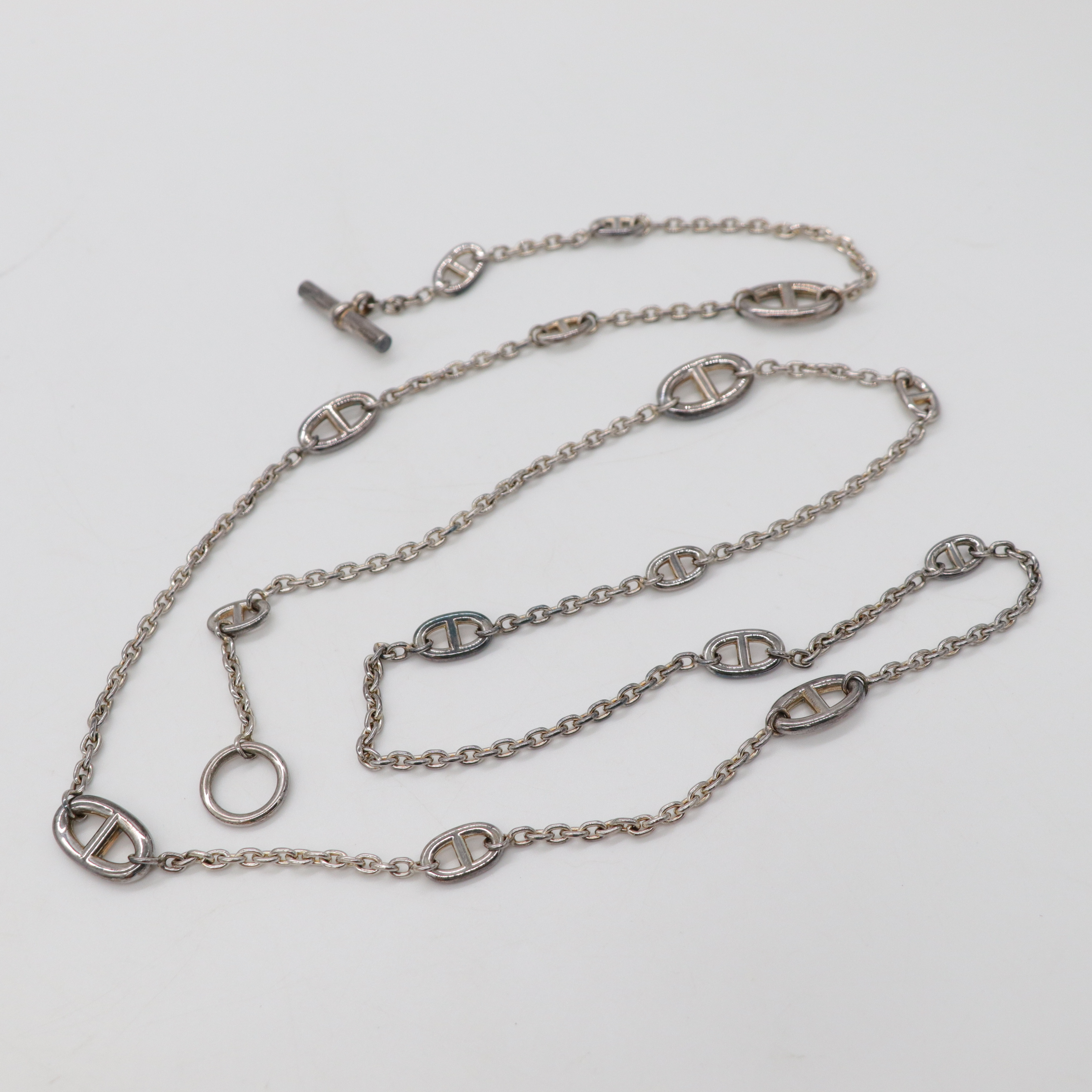 Hermès 愛馬仕18K 白金 Farandole 豬鼻子 項鍊 長項鍊-3