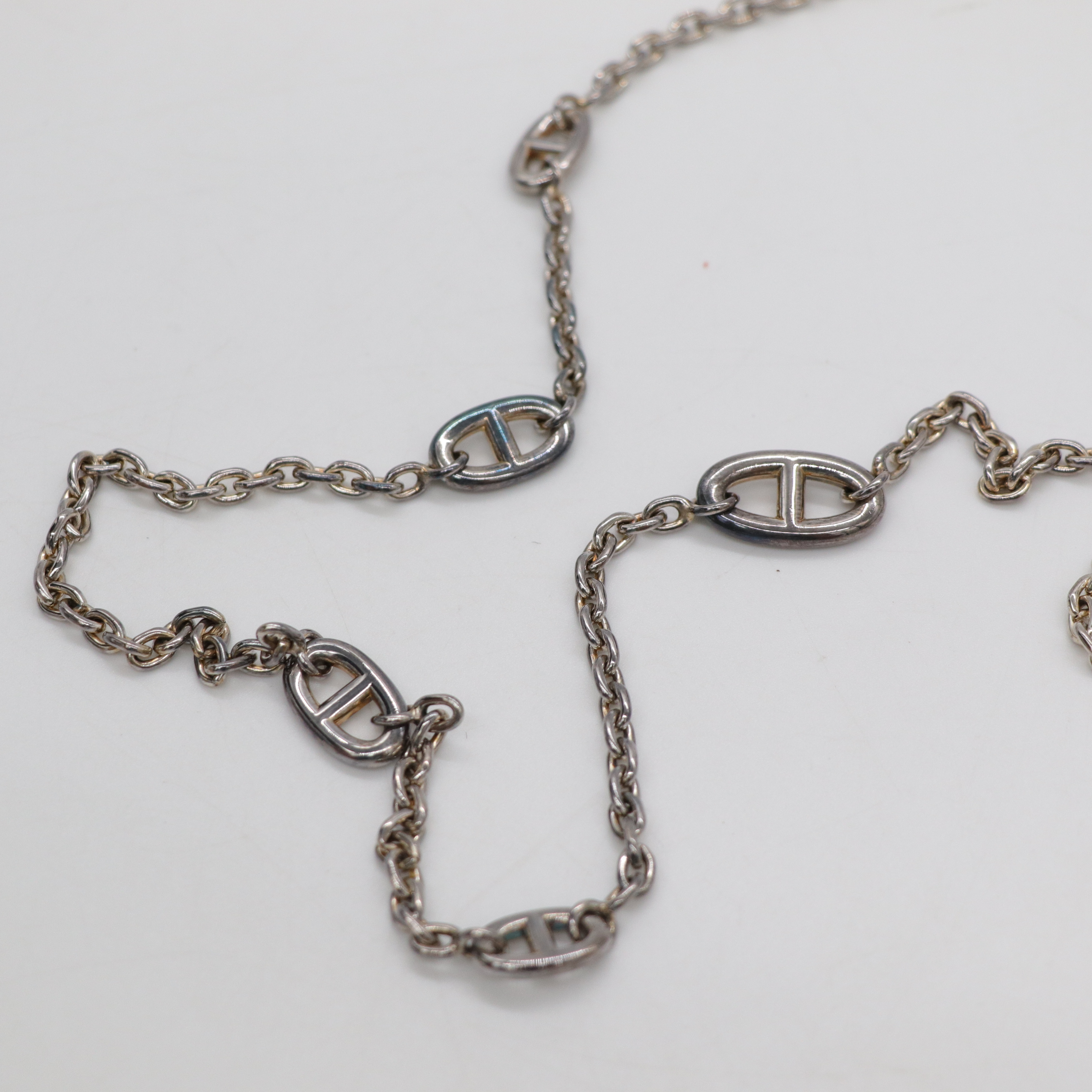 Hermès 愛馬仕18K 白金 Farandole 豬鼻子 項鍊 長項鍊-4