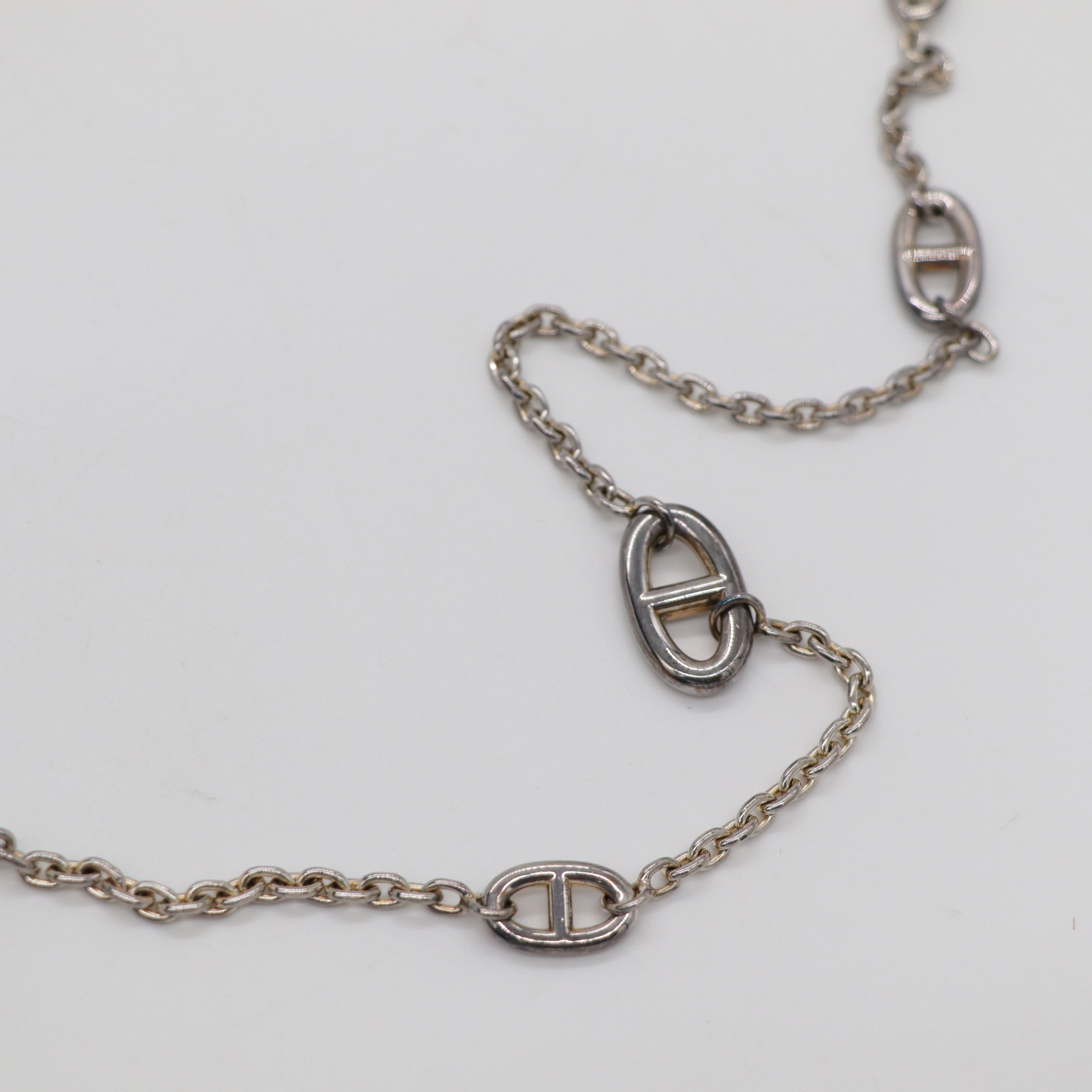 Hermès 愛馬仕18K 白金 Farandole 豬鼻子 項鍊 長項鍊-6