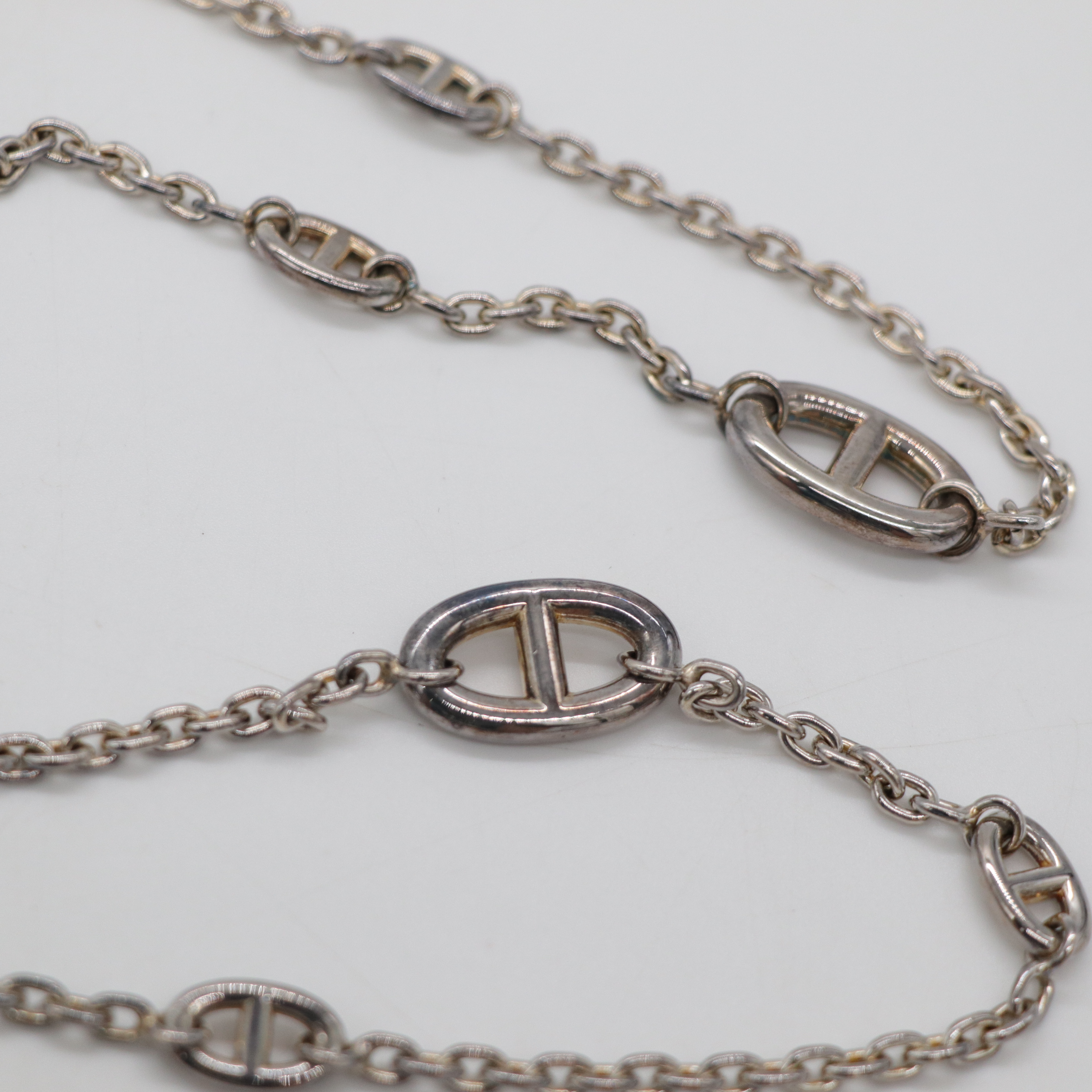 Hermès 愛馬仕18K 白金 Farandole 豬鼻子 項鍊 長項鍊-9