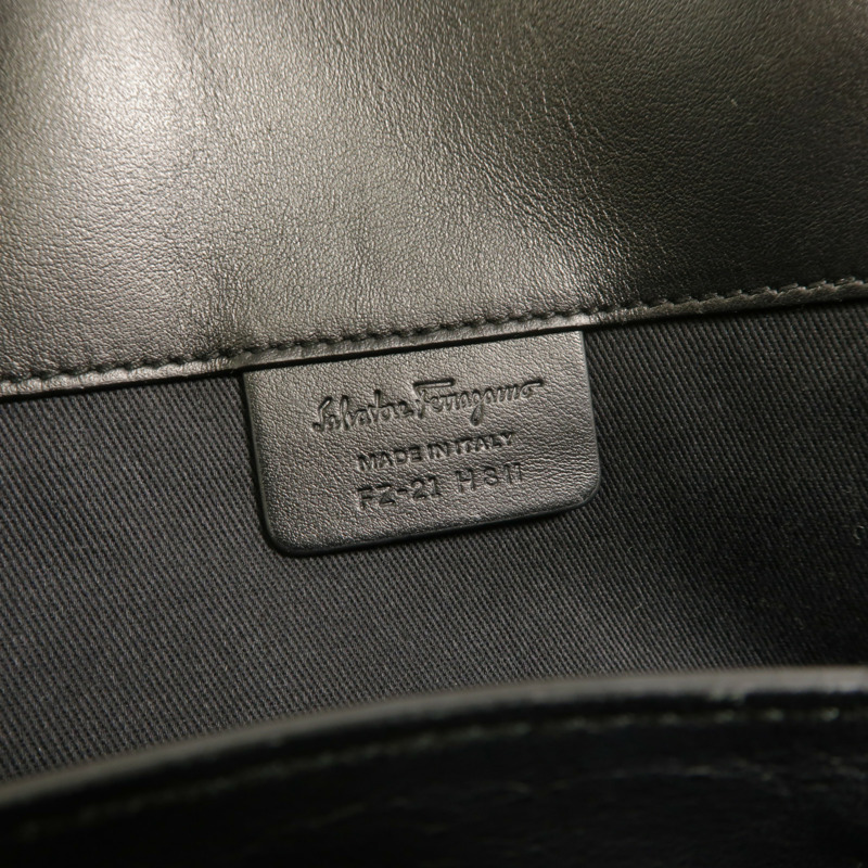 Salvatore Ferragamo 帆布/牛皮皮革Studio手挽肩背兩用袋-5