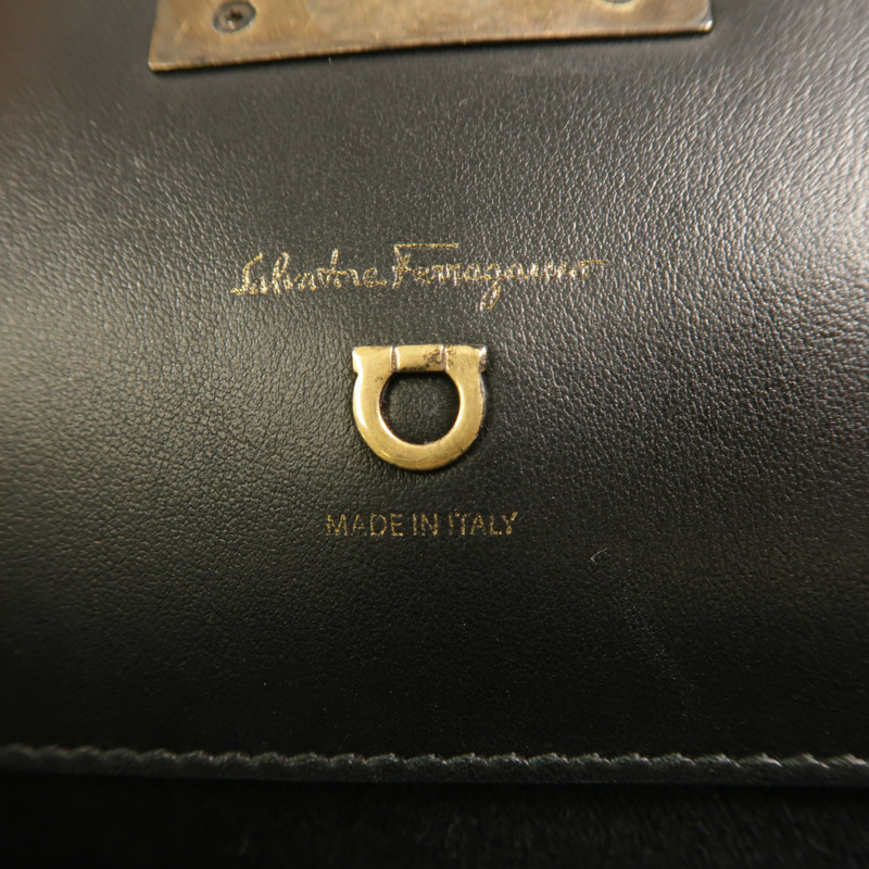 Salvatore Ferragamo 帆布/牛皮皮革Studio手挽肩背兩用袋-6