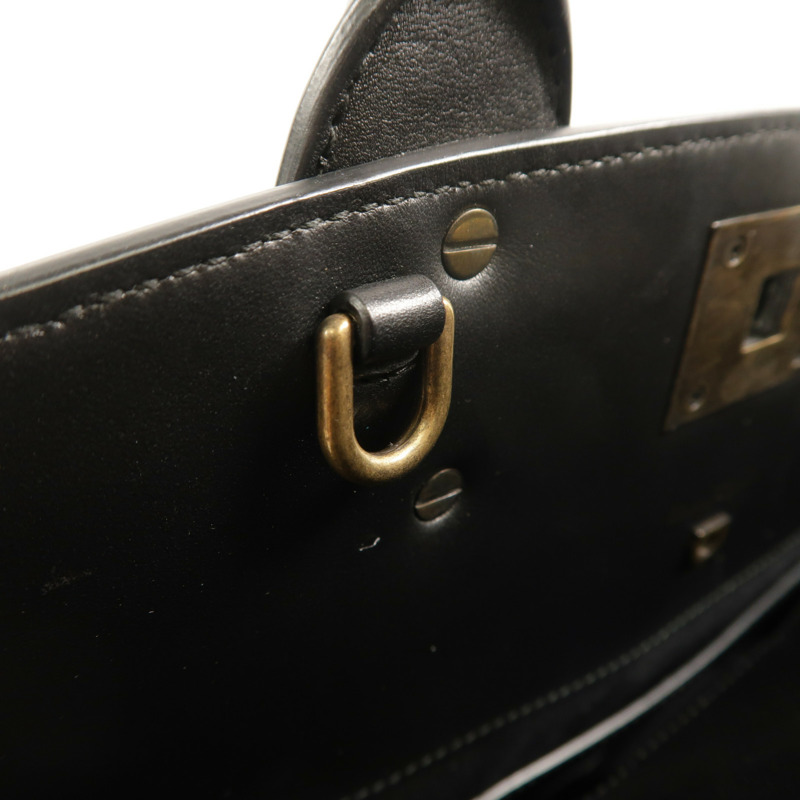 Salvatore Ferragamo 帆布/牛皮皮革Studio手挽肩背兩用袋-15