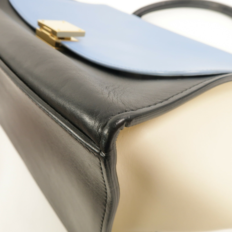 CELINE 牛皮皮革Trapeze手挽肩背兩用袋-11