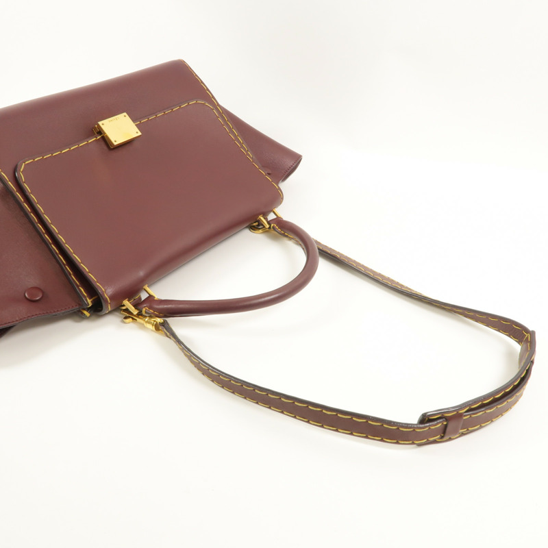 CELINE 牛皮皮革Trapeze手挽肩背兩用袋-8