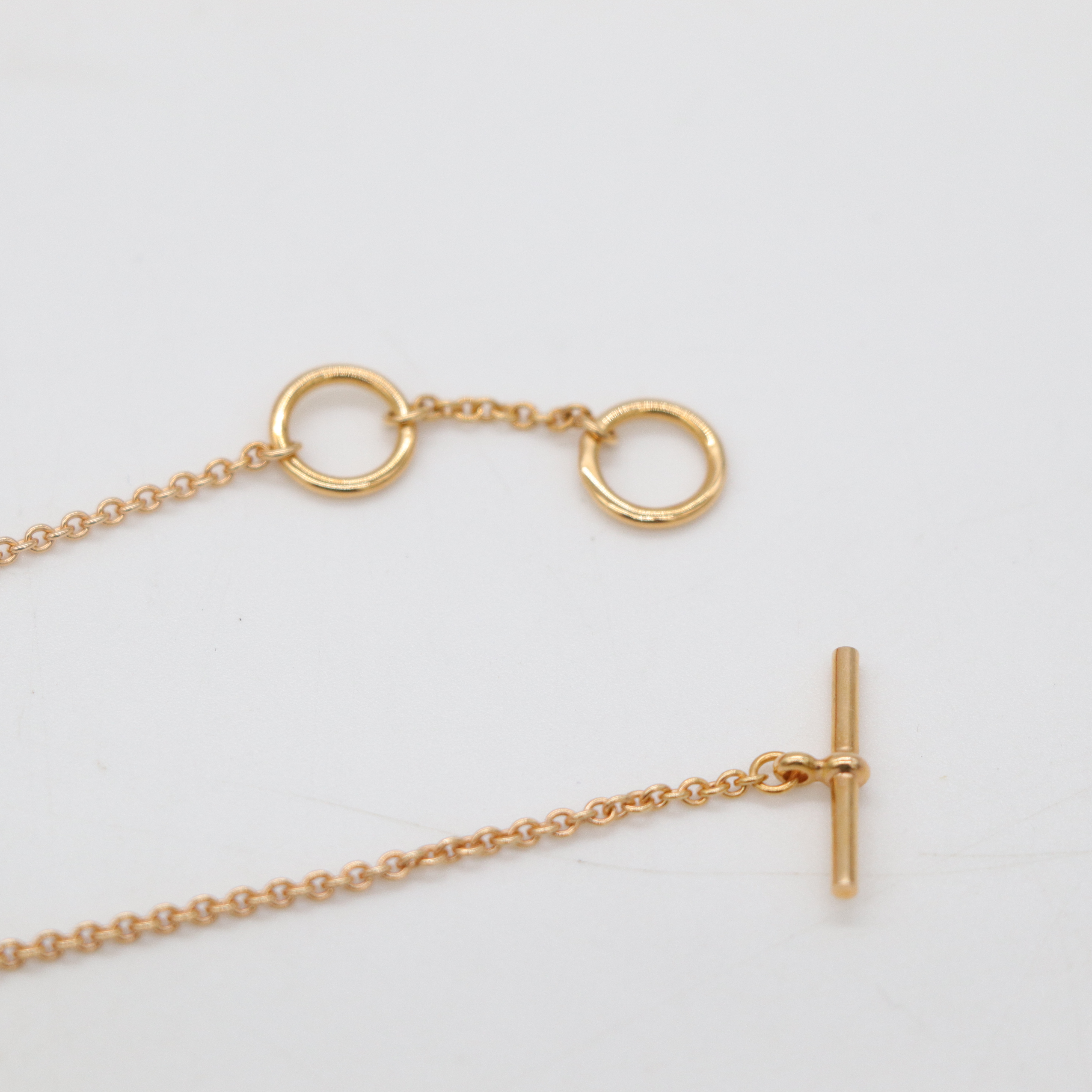 Hermès 愛馬仕 Vertige Cœur 18K 玫瑰金 愛心 不規則 單鑽 項鍊-6