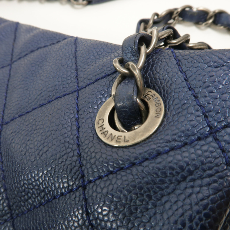 CHANEL 牛皮皮革Chain Shoulder鏈帶肩背袋-13