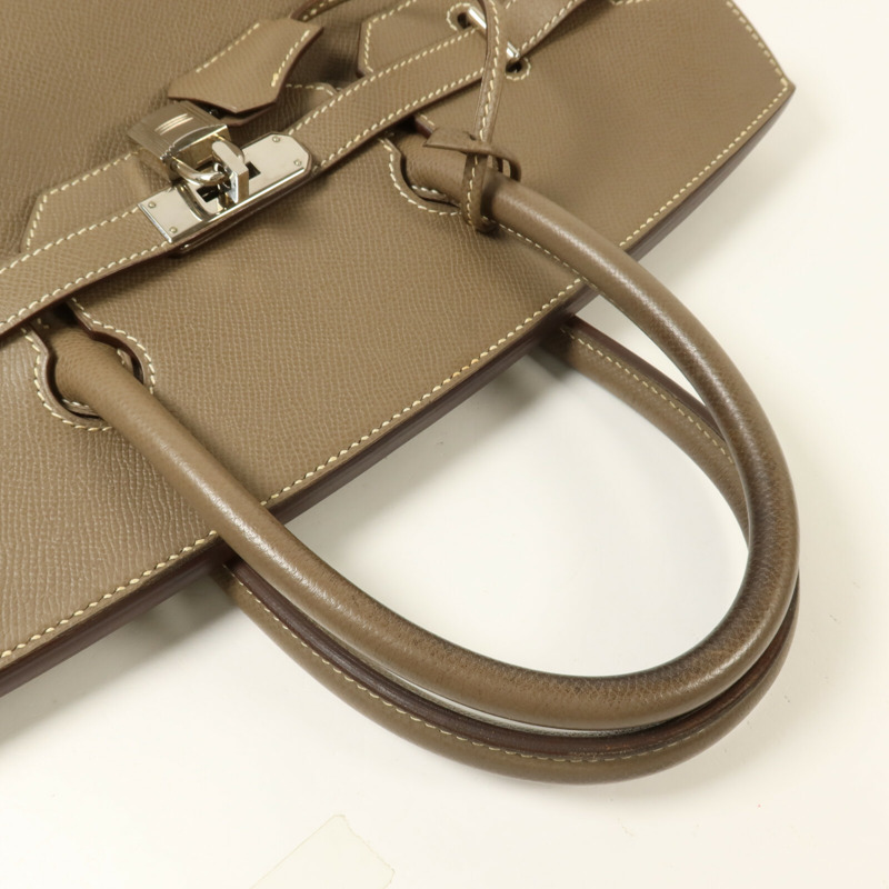 HERMES Epsom皮革Haut A Courroies 36手挽袋Etoupe-7