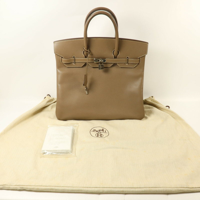 HERMES Epsom皮革Haut A Courroies 36手挽袋Etoupe-8