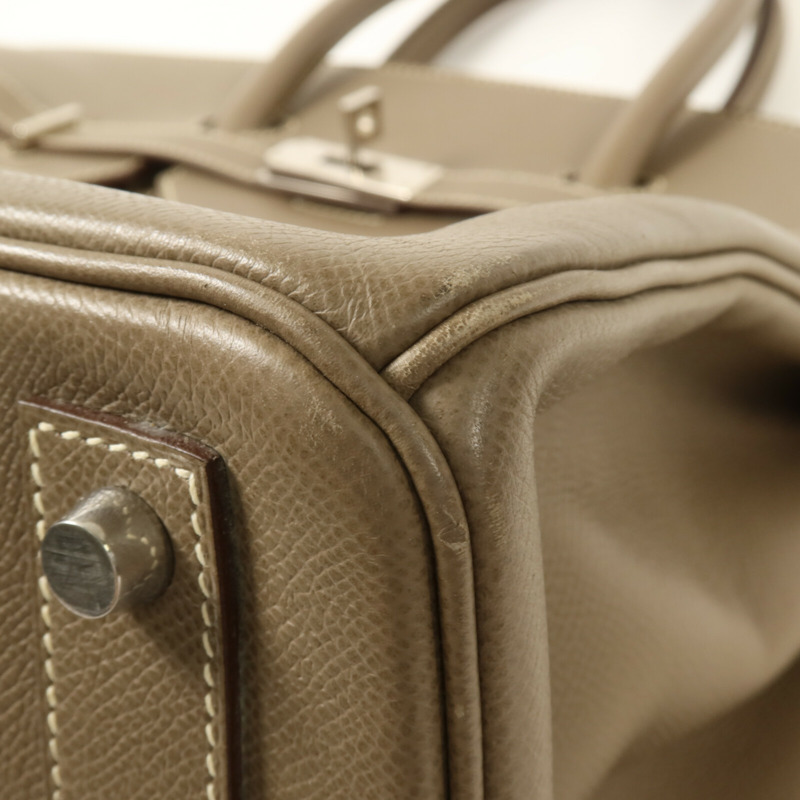 HERMES Epsom皮革Haut A Courroies 36手挽袋Etoupe-11