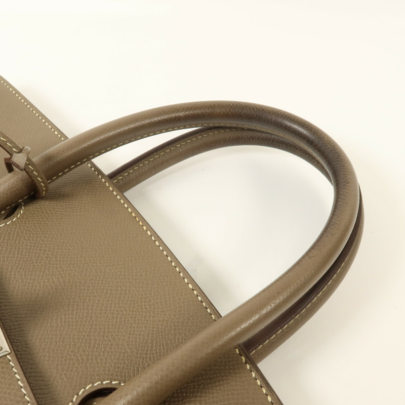 HERMES Epsom皮革Haut A Courroies 36手挽袋Etoupe-14