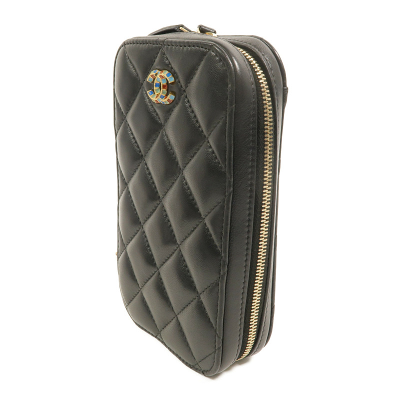 CHANEL 羊皮皮革Phone Bag鏈帶肩背袋-2