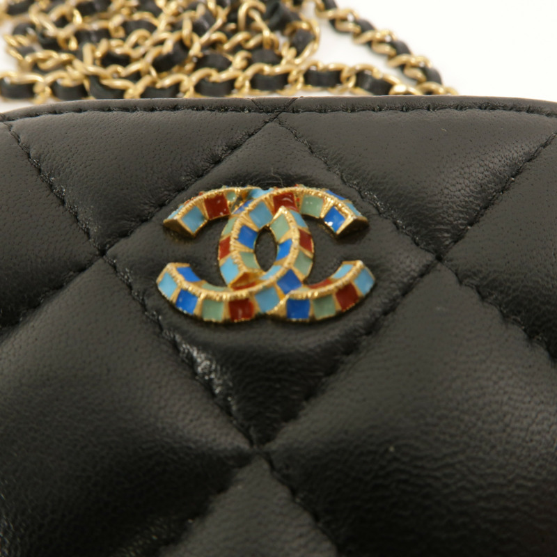 CHANEL 羊皮皮革Phone Bag鏈帶肩背袋-8