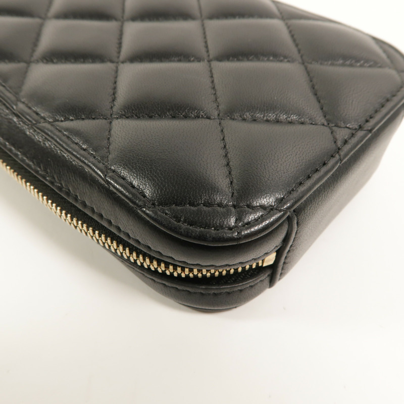 CHANEL 羊皮皮革Phone Bag鏈帶肩背袋-11
