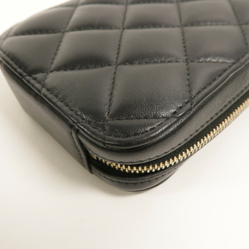 CHANEL 羊皮皮革Phone Bag鏈帶肩背袋-12