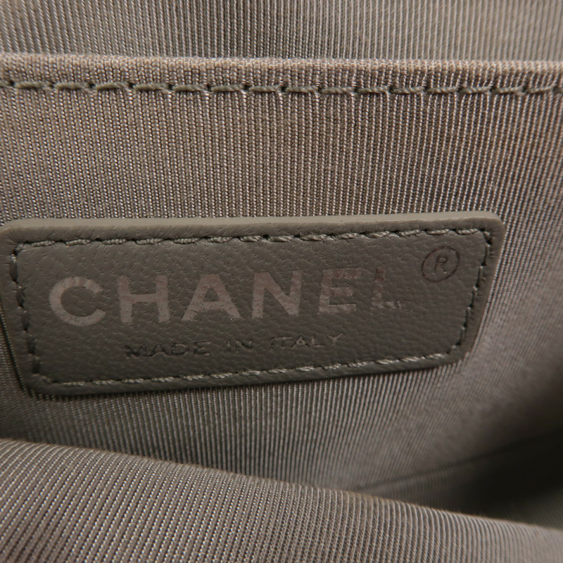 CHANEL 天鵝絨Boy 20鏈帶肩背袋-5