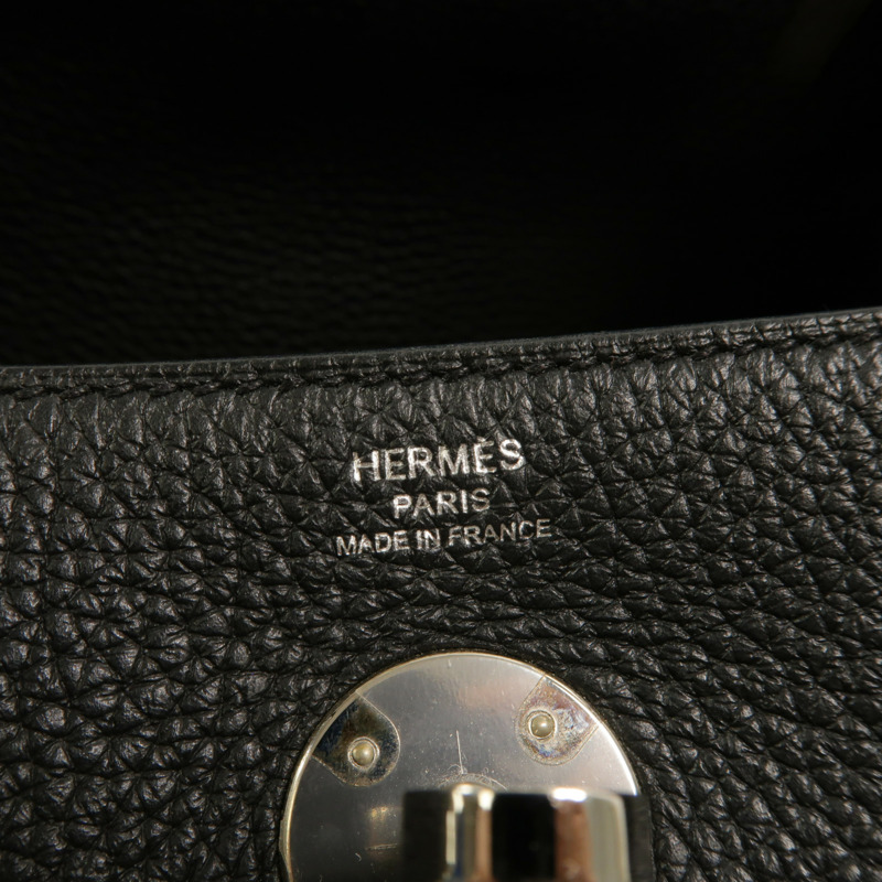 HERMES Clemence皮革Lindy 26手挽肩背兩用袋Noir-5