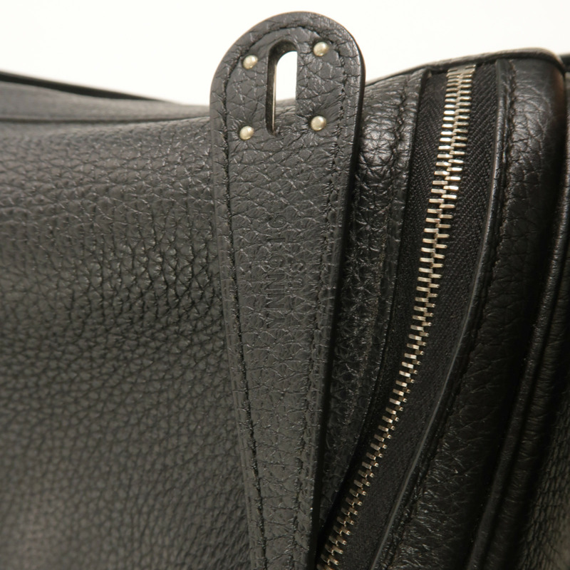 HERMES Clemence皮革Lindy 26手挽肩背兩用袋Noir-6