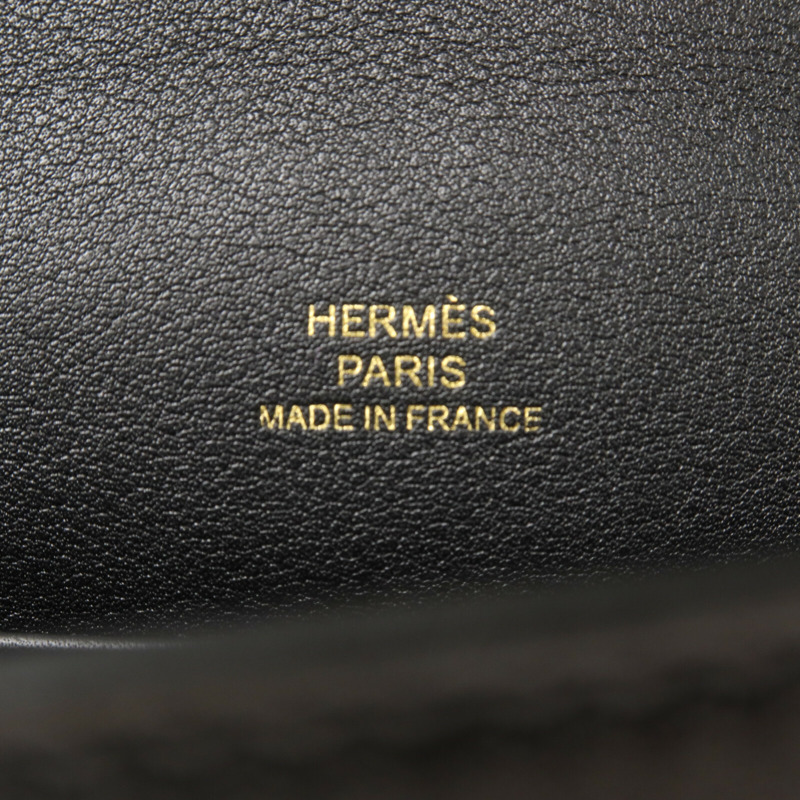 HERMES Swift皮革Kelly Pochette手挽袋Noir-5