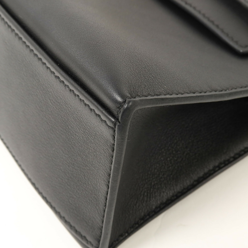 HERMES Swift皮革Kelly Pochette手挽袋Noir-11