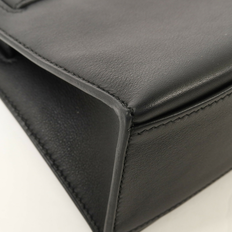 HERMES Swift皮革Kelly Pochette手挽袋Noir-12