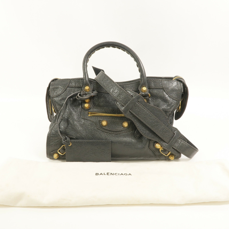 BALENCIAGA 羊皮皮革Giant New City手挽肩背兩用袋-9