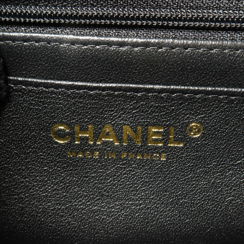 CHANEL 羊皮皮革Chain Shoulder鏈帶手挽肩背兩用袋-5